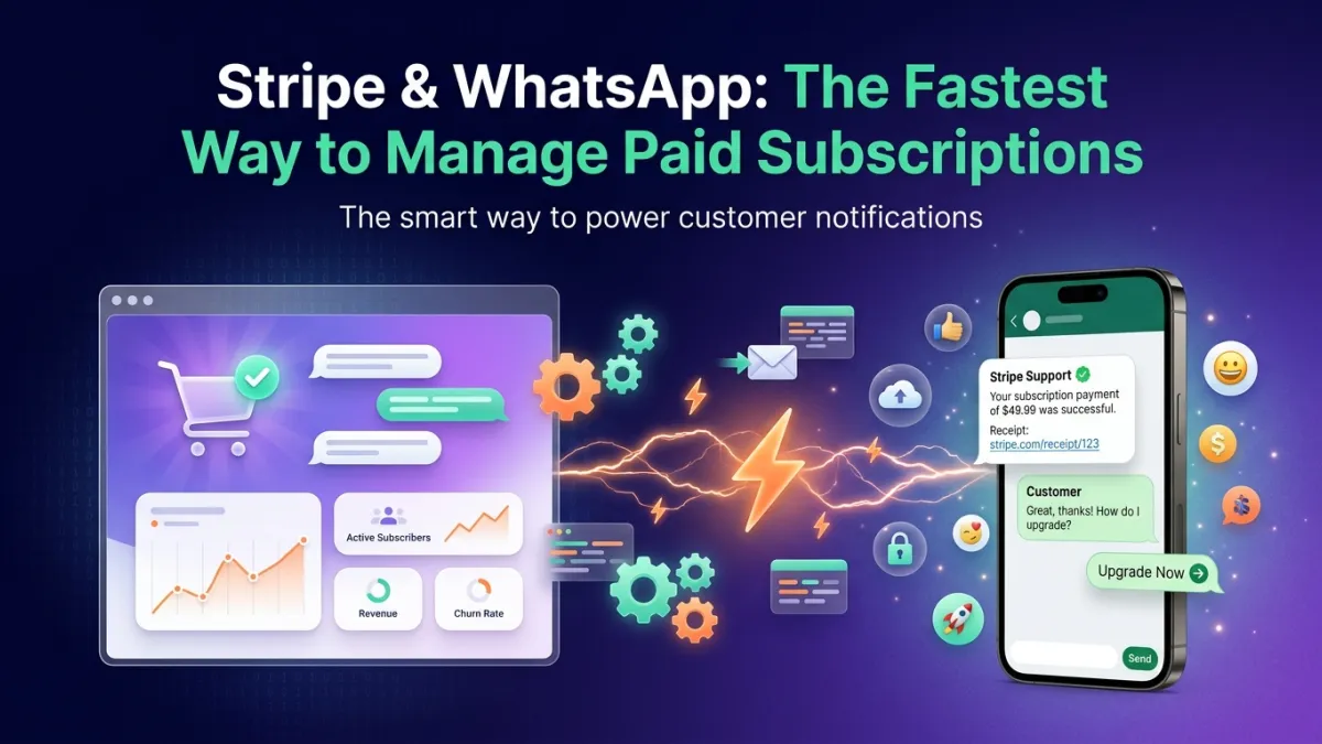 Stripe & WhatsApp: The Fastest Way to Manage Paid Subscriptions