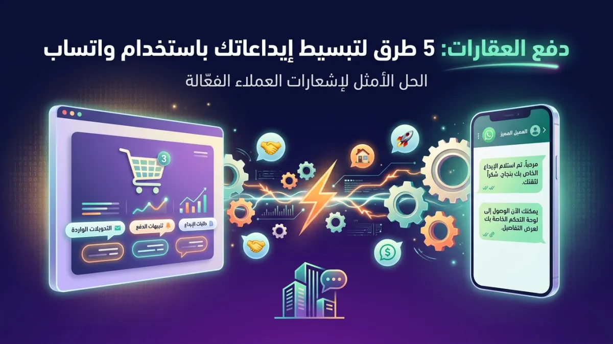 دفع العقارات: 5 طرق لتبسيط إيداعاتك باستخدام واتساب