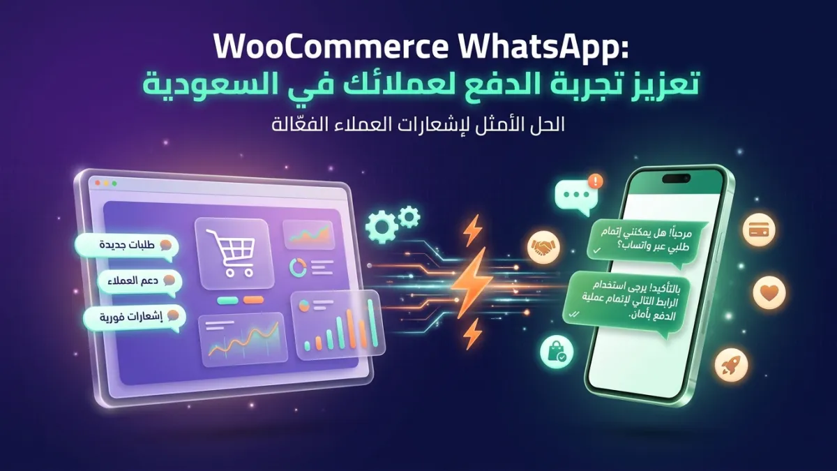 WooCommerce WhatsApp: تعزيز تجربة الدفع لعملائك في السعودية
