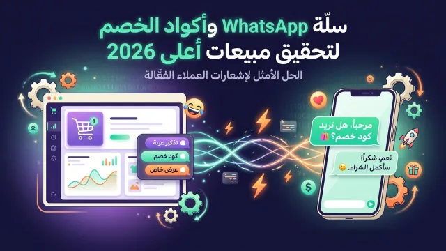 سلة WhatsApp وأكواد الخصم لتحقيق مبيعات أعلى 2026