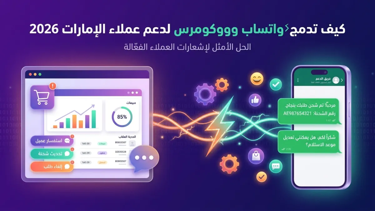 كيف تدمج واتساب وووكومرس لدعم عملاء الإمارات 2026