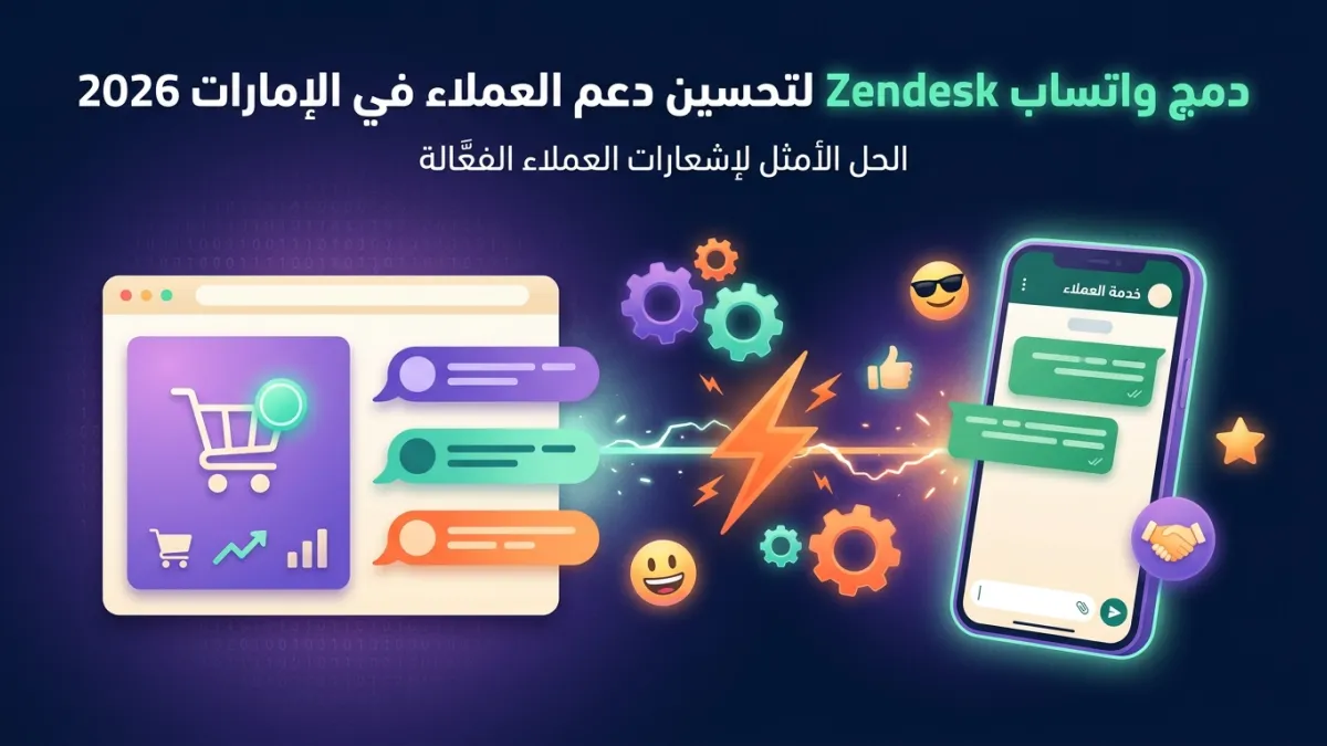 دمج واتساب Zendesk لتحسين دعم العملاء في الإمارات 2026