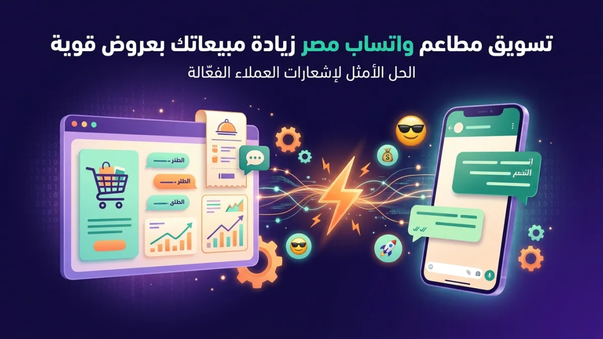 تسويق مطاعم واتساب مصر زيادة مبيعاتك بعروض قوية