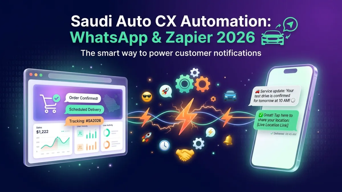 Saudi Auto CX Automation: WhatsApp & Zapier 2026