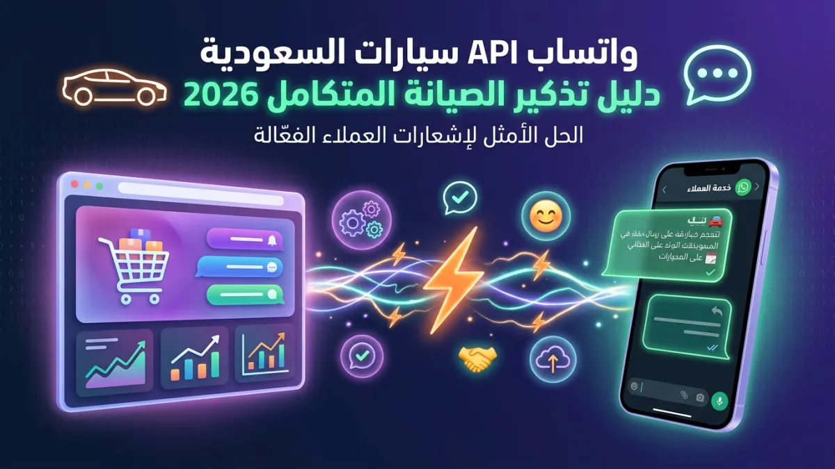 واتساب API سيارات السعودية دليل تذكير الصيانة المتكامل 2026