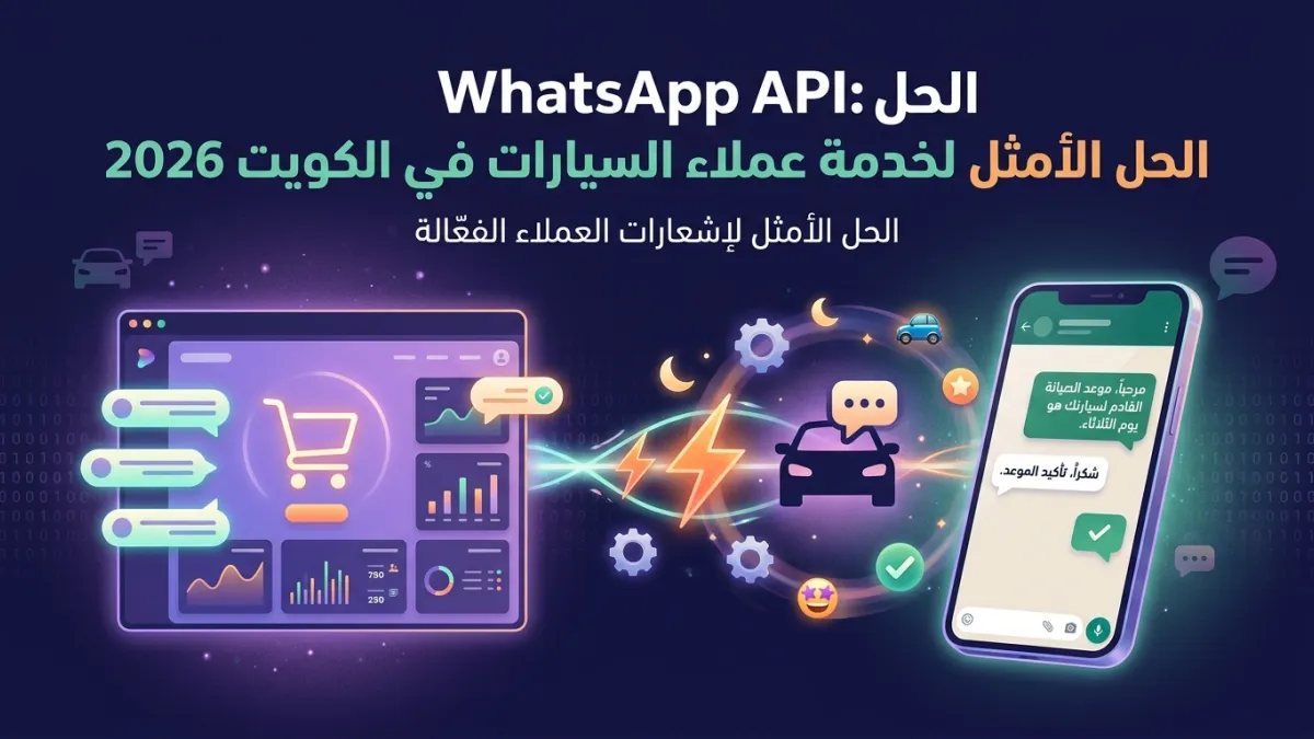 WhatsApp API: الحل الأمثل لخدمة عملاء السيارات في الكويت 2026