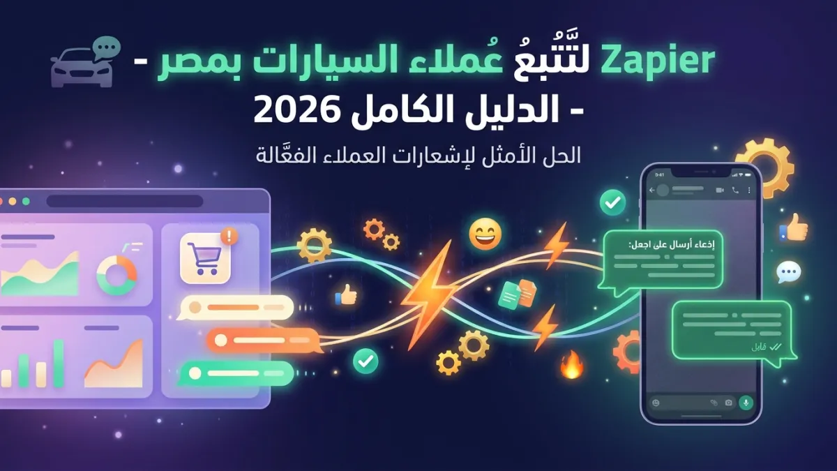 Zapier لتتبع عملاء السيارات بمصر - الدليل الكامل 2026