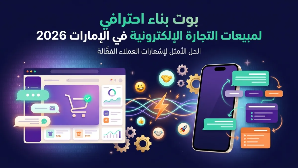بوت بناء احترافي لمبيعات التجارة الإلكترونية في الإمارات 2026