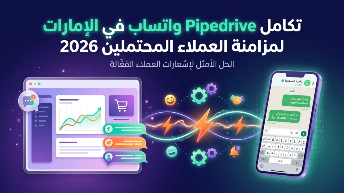تكامل Pipedrive واتساب في الإمارات لمزامنة العملاء المحتملين 2026