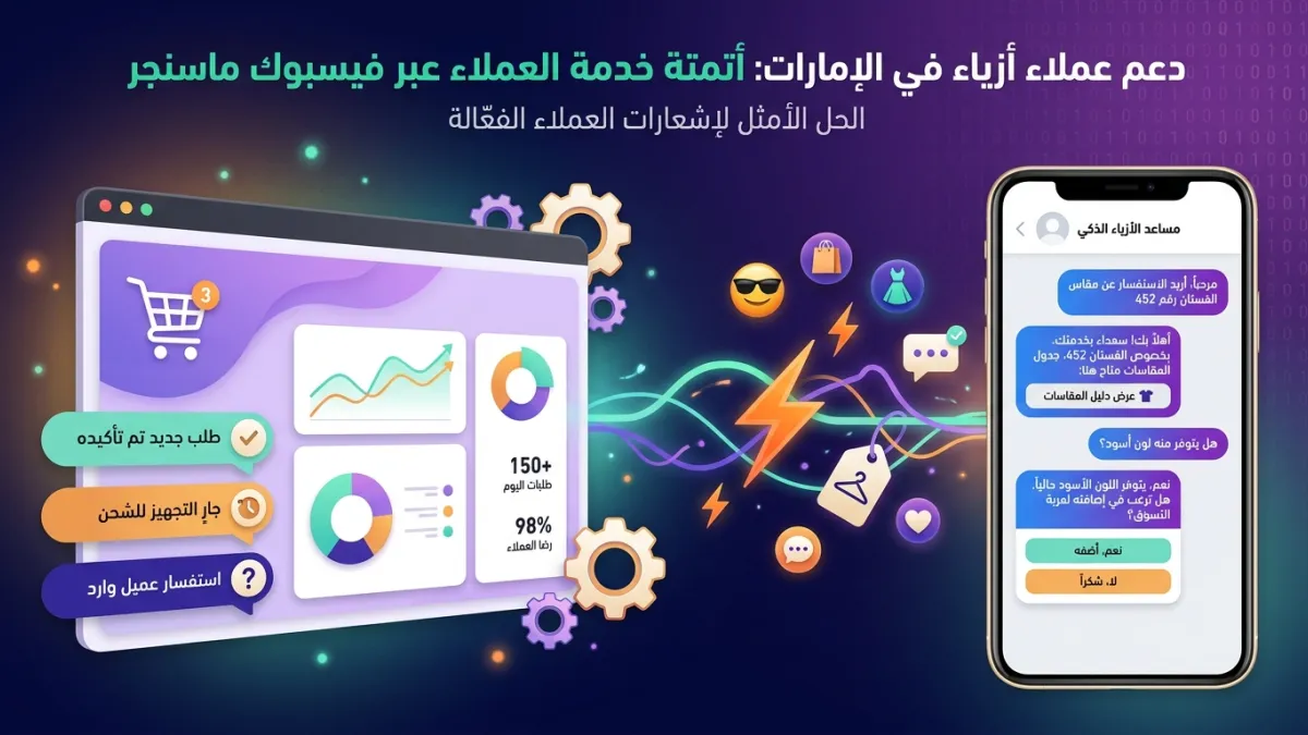 دعم عملاء أزياء في الإمارات: أتمتة خدمة العملاء عبر فيسبوك ماسنجر