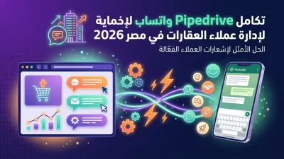 تكامل Pipedrive واتساب لإدارة عملاء العقارات في مصر 2026