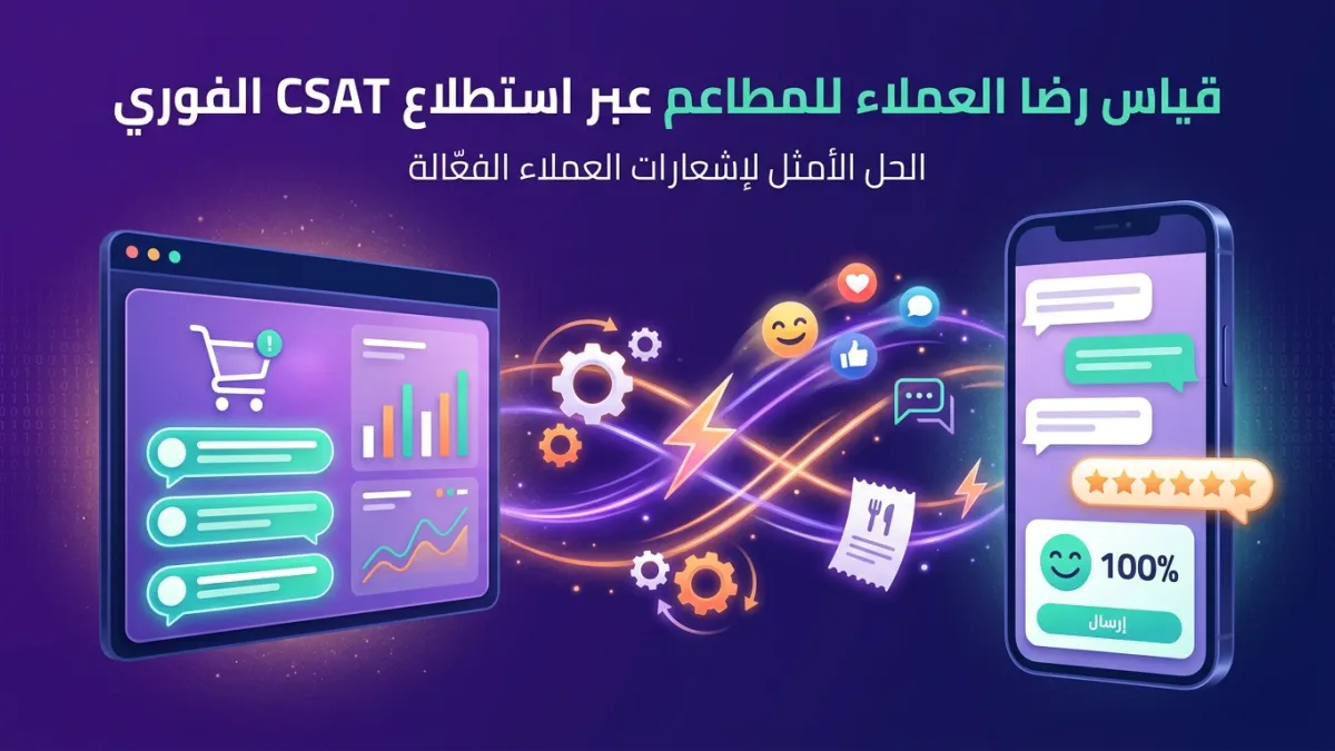 قياس رضا العملاء للمطاعم عبر استطلاع CSAT الفوري