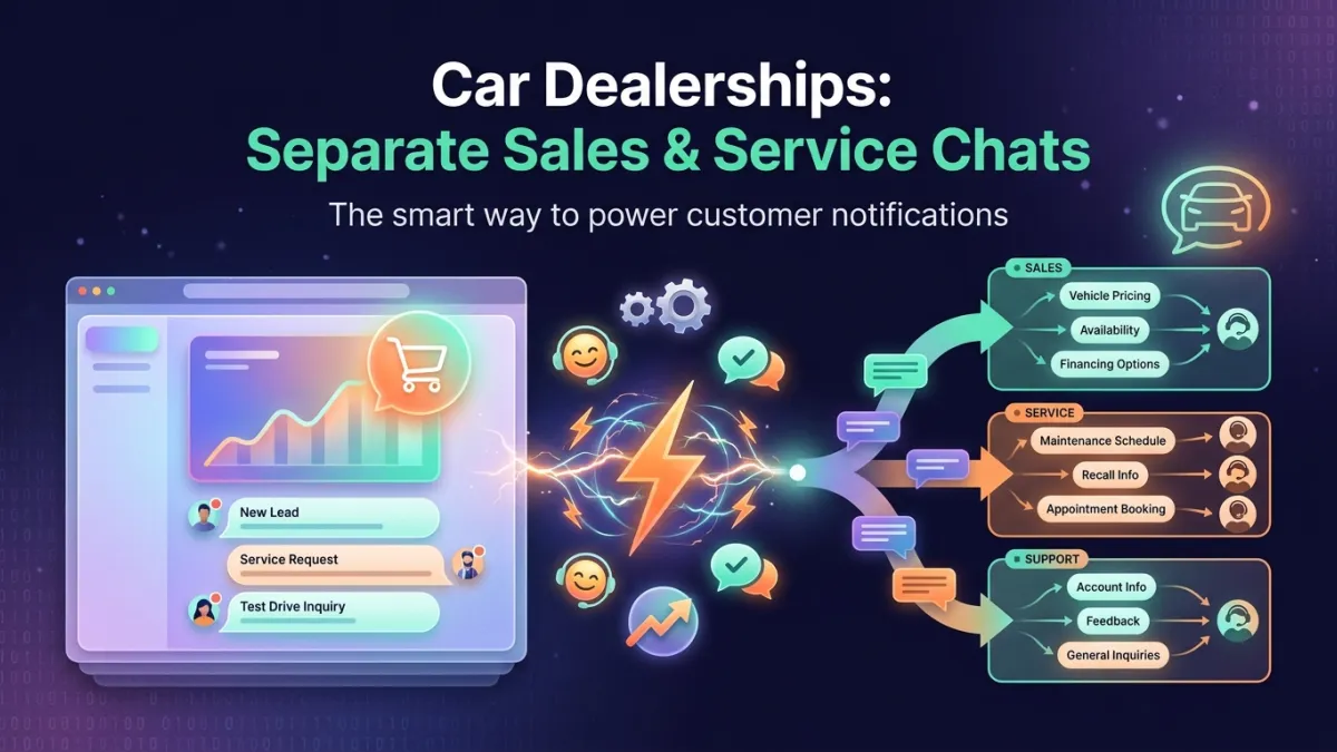 Car Dealerships: Separate Sales & Service Chats