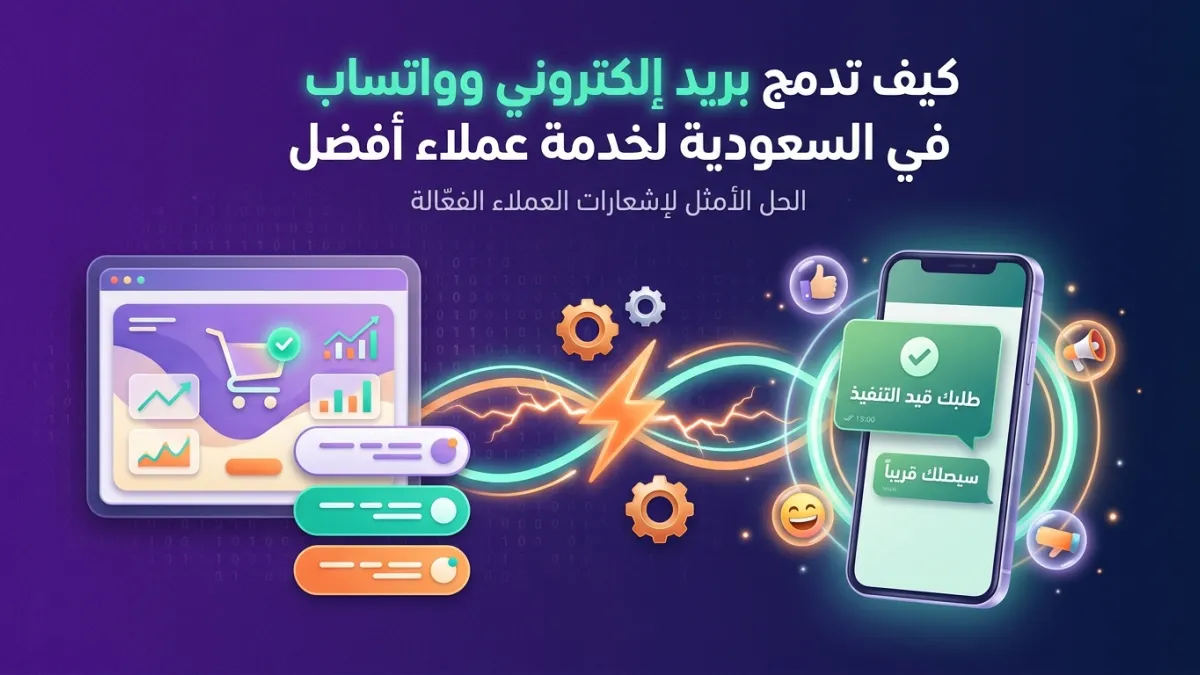كيف تدمج بريد إلكتروني وواتساب في السعودية لخدمة عملاء أفضل