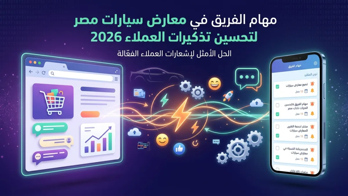 مهام الفريق في معارض سيارات مصر لتحسين تذكيرات العملاء 2026