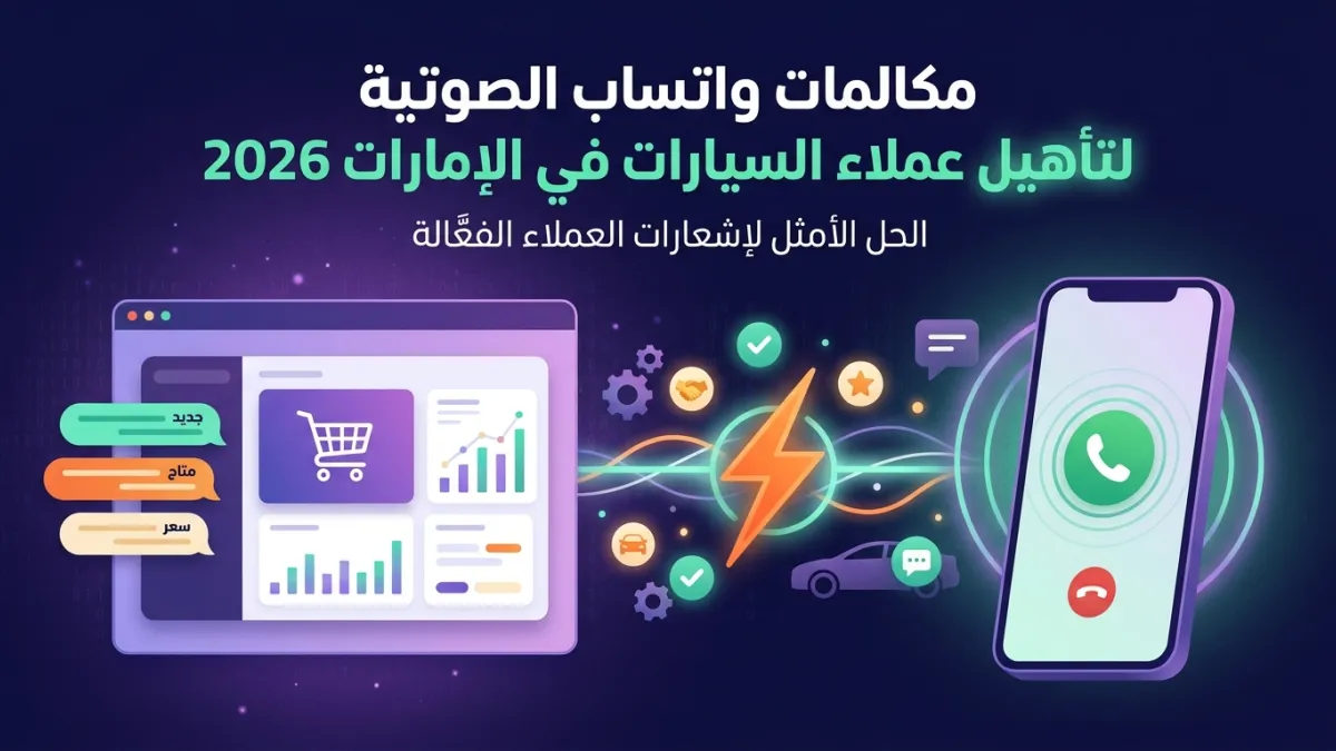 مكالمات واتساب الصوتية لتأهيل عملاء السيارات في الإمارات 2026