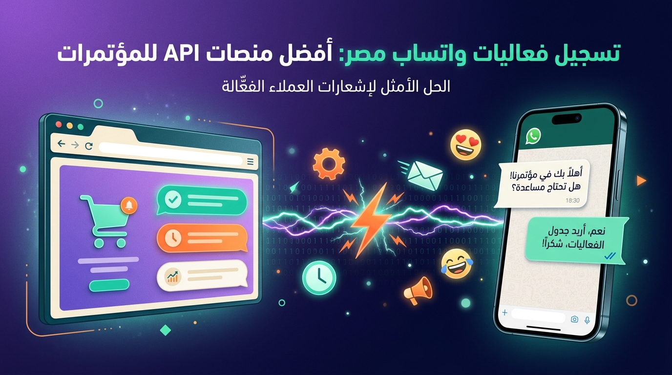 تسجيل فعاليات واتساب مصر: أفضل منصات API للمؤتمرات