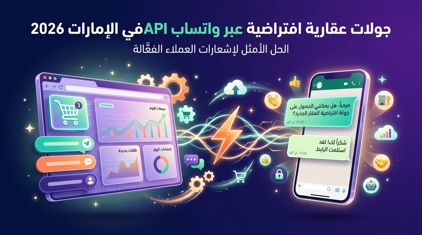 جولات عقارية افتراضية عبر واتساب API في الإمارات 2026