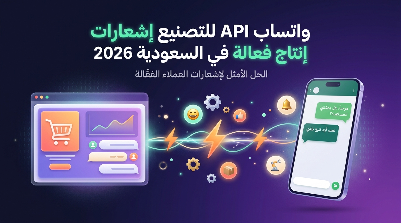 واتساب API للتصنيع إشعارات إنتاج فعالة في السعودية 2026