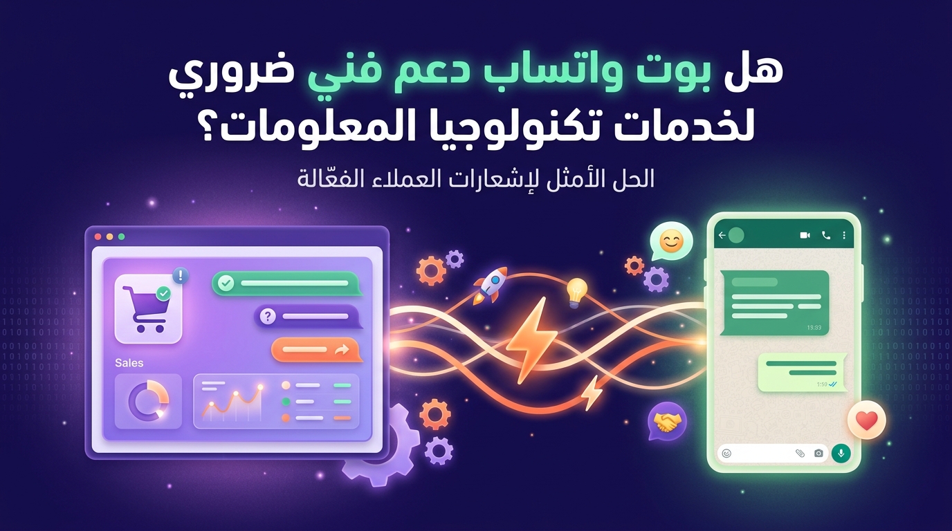 هل بوت واتساب دعم فني ضروري لخدمات تكنولوجيا المعلومات؟