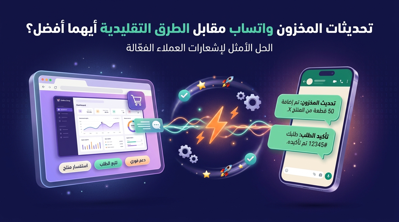 تحديثات المخزون واتساب مقابل الطرق التقليدية أيهما أفضل؟