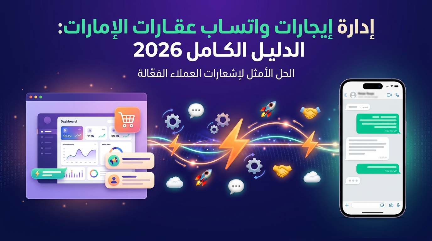 إدارة إيجارات واتساب عقارات الإمارات: الدليل الكامل 2026