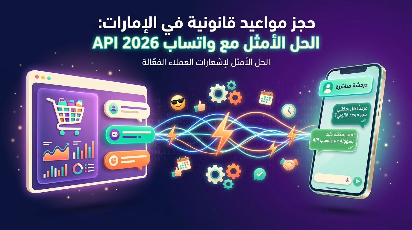 حجز مواعيد قانونية في الإمارات: الحل الأمثل مع واتساب API 2026
