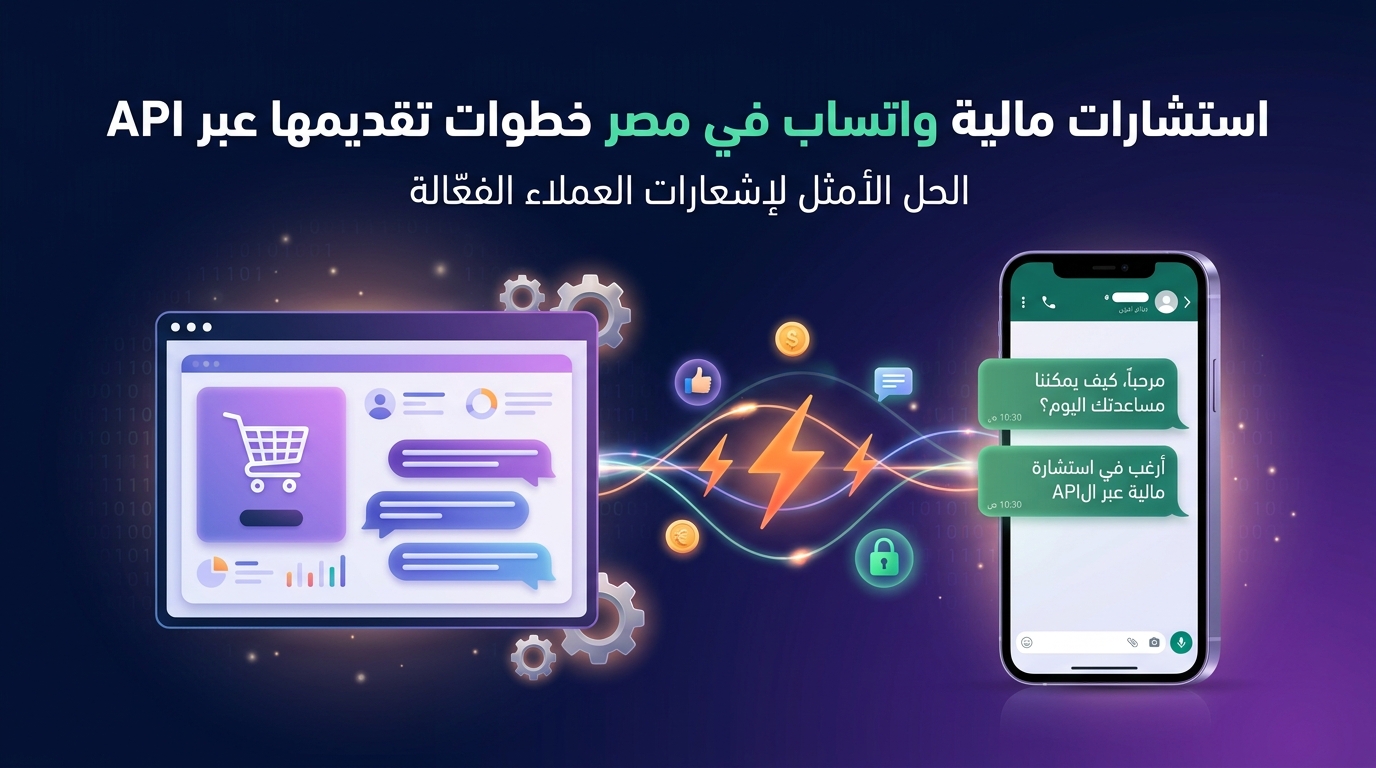 استشارات مالية واتساب في مصر خطوات تقديمها عبر API