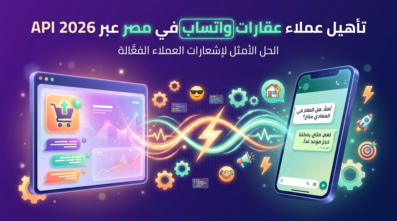 تأهيل عملاء عقارات واتساب في مصر عبر API 2026