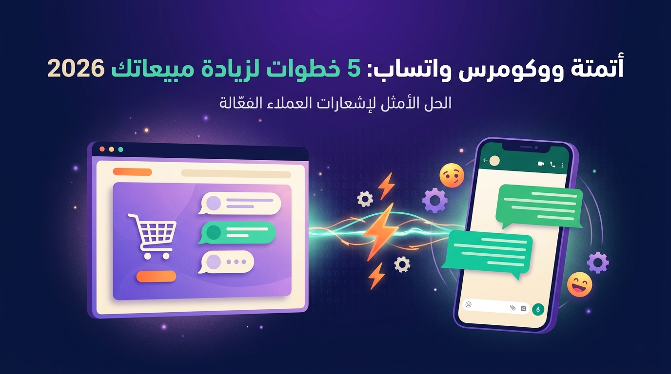 أتمتة ووكومرس واتساب: 5 خطوات لزيادة مبيعاتك 2026